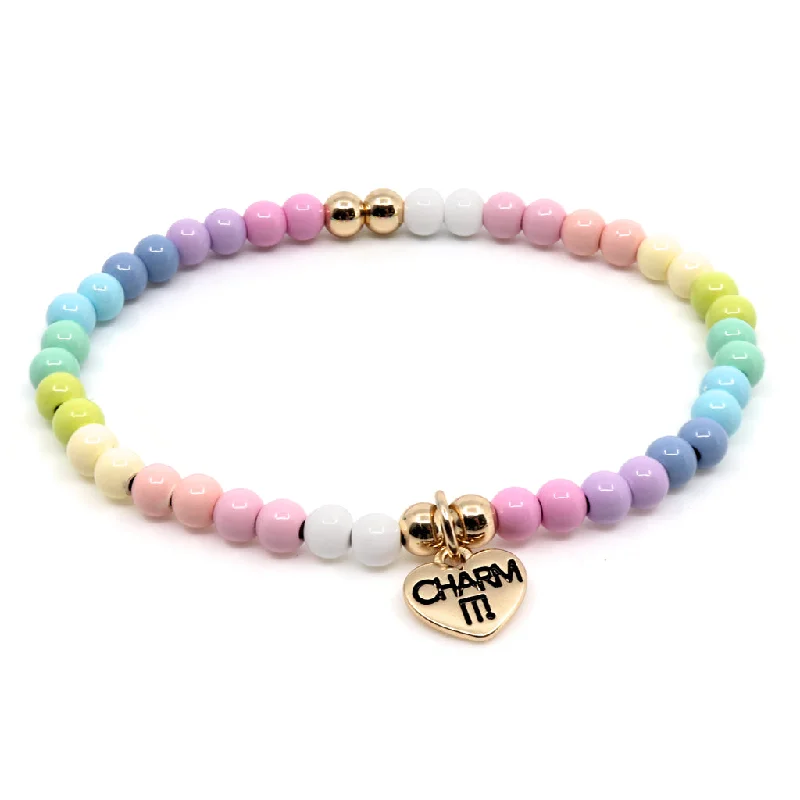 4mm Pastel Stretch Bead Bracelet