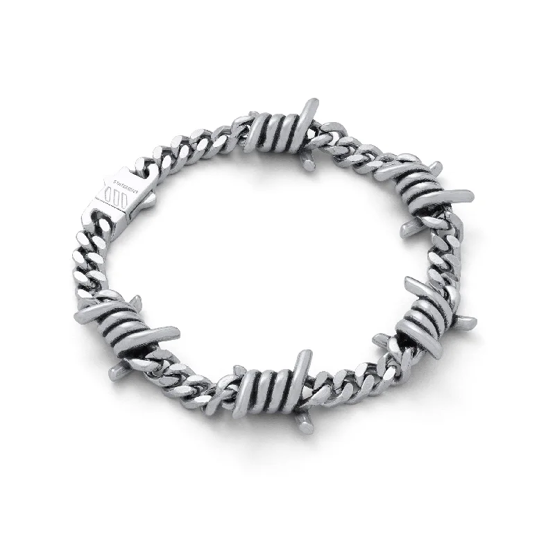 6mm Barbed Wire Cuban Bracelet