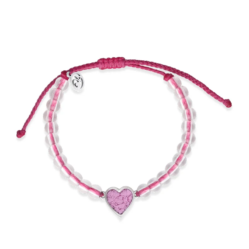 4ocean x Dune  Breast Cancer Awareness Heart Bracelet