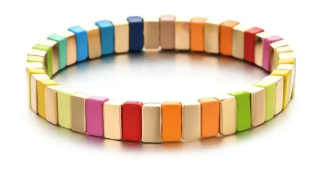 Katie Boxy Rainbow Tile Bracelet