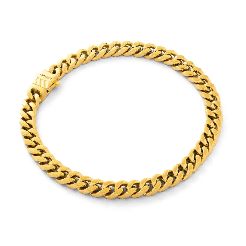 6mm Cuban Bracelet (Gold)