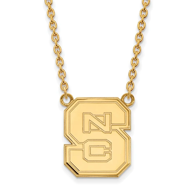 14k Gold Plated Silver North Carolina Pendant Necklace