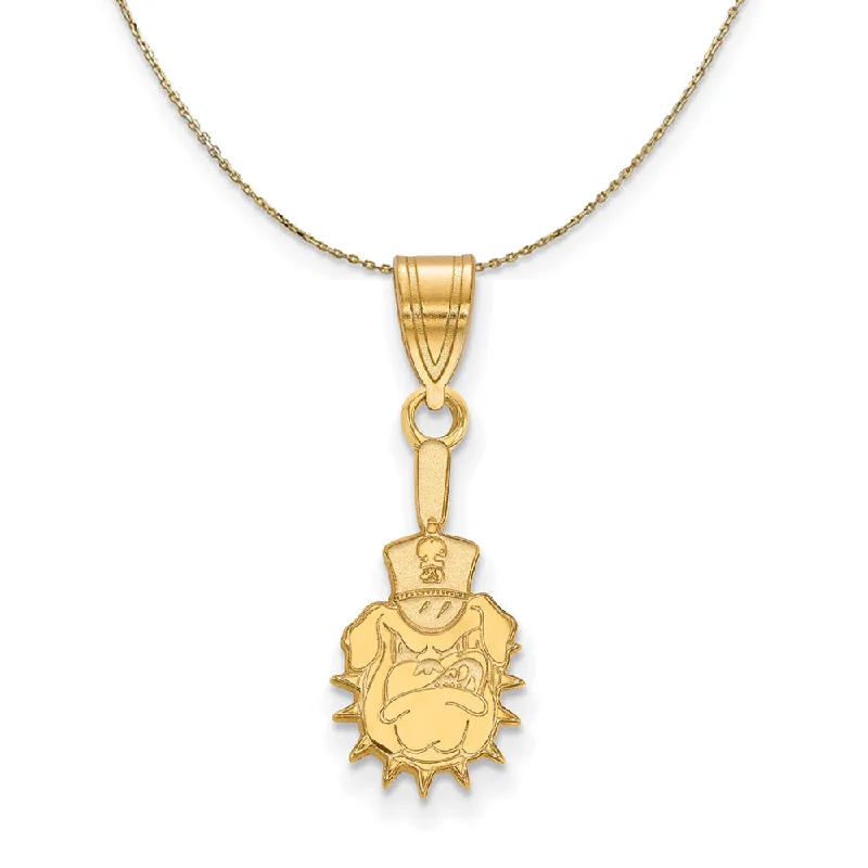 14K Yellow Gold The Citadel Medium Logo Disc Necklace