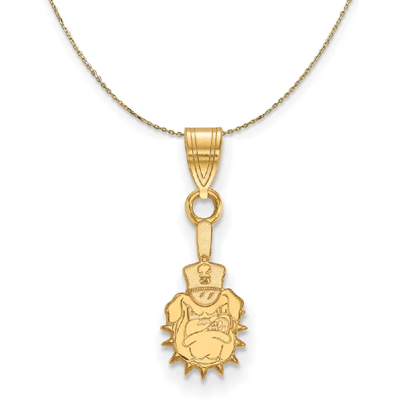 14K Yellow Gold The Citadel Small Logo Disc Necklace