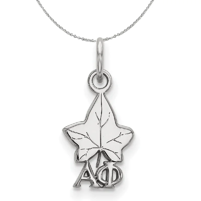 Sterling Silver Alpha Phi XS (Tiny) Pendant Necklace