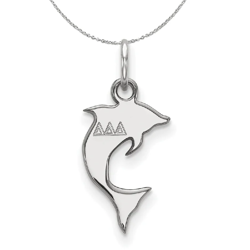 Sterling Silver Delta Delta Delta XS (Tiny) Pendant Necklace