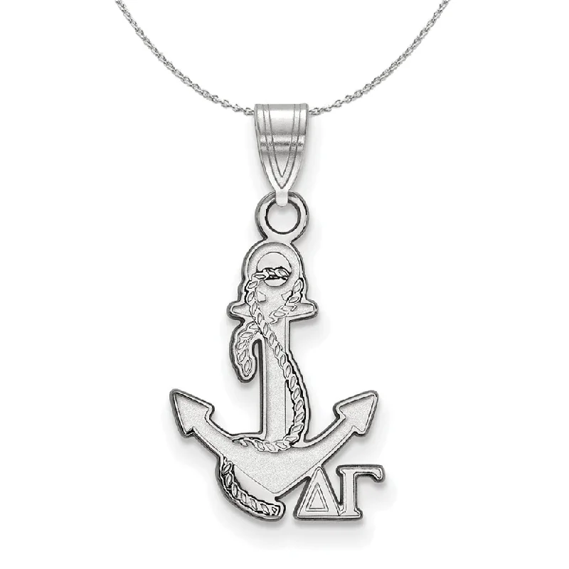 Sterling Silver Delta Gamma Small Pendant Necklace