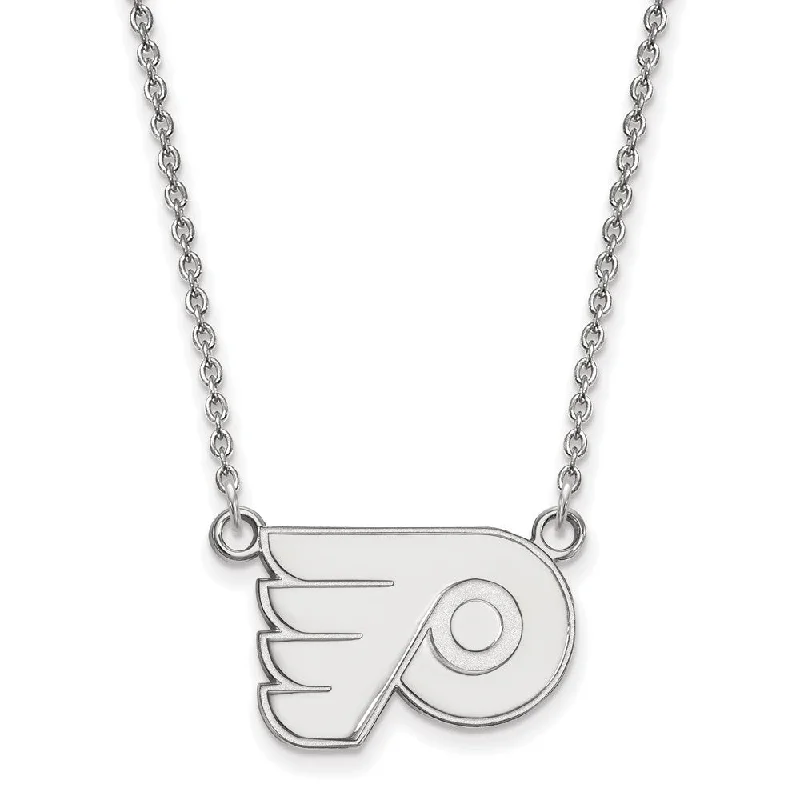 Sterling Silver NHL Philadelphia Flyers Small Necklace, 18in