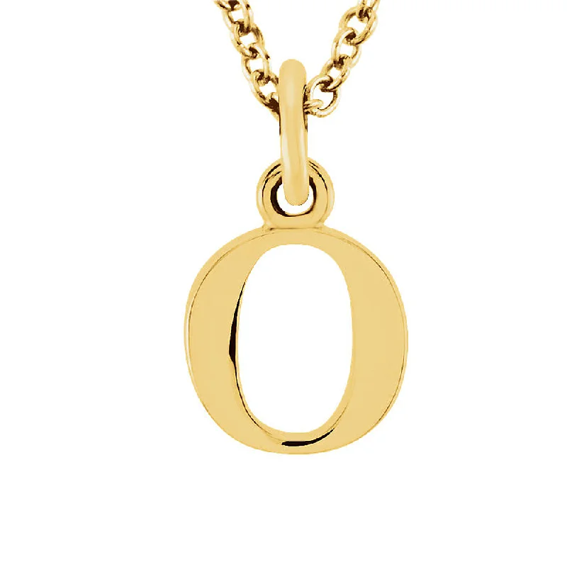 The Abbey Lower Case Initial 'o' Necklace in 14k Yellow Gold, 16 Inch