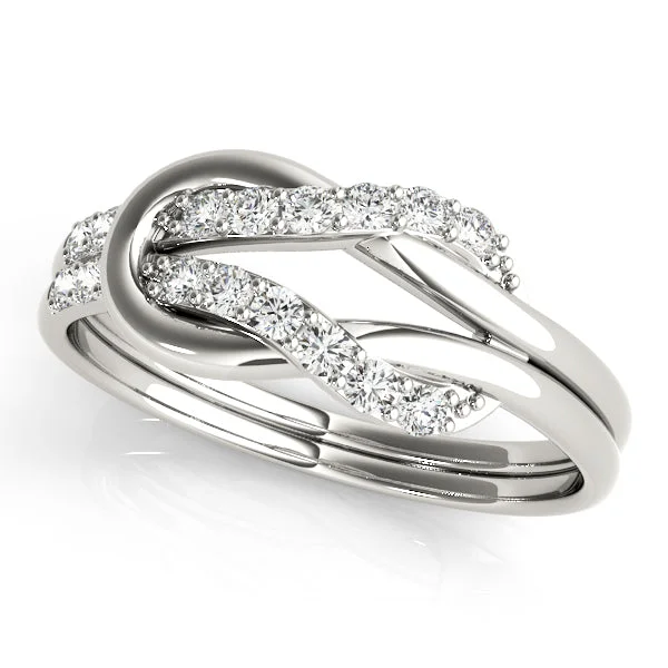 14K Diamond Love Knot Ring