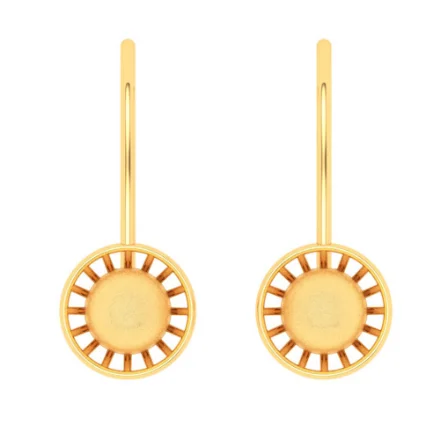 18KT Sun Shaped Gold Stud Earring From Online Exclusive Collection