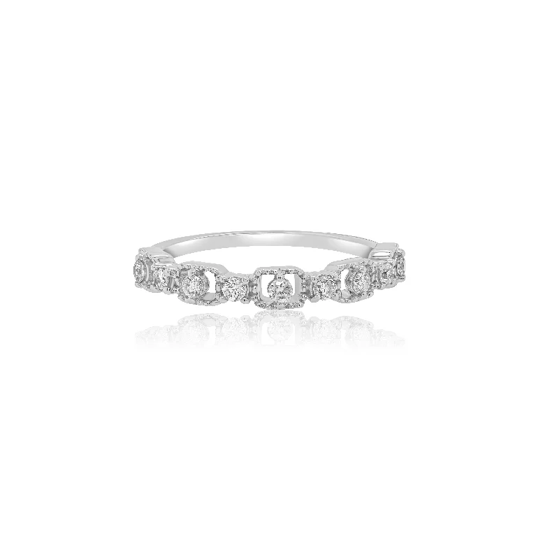 18KTWG RING DIAMONDS 0.27CTS 2.45 GM 9 ST