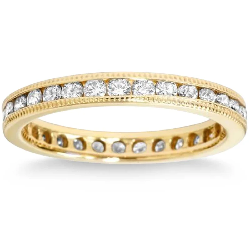 1ct Channel Set Diamond Eternity Ring 14K Yellow Gold