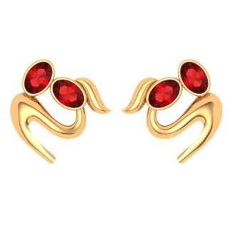 22k Gold Earring With Unique Design