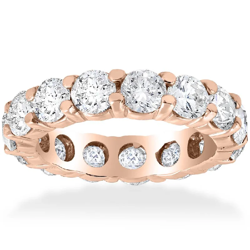 5 1/2ct Diamond Eternity Ring 14K Rose Gold