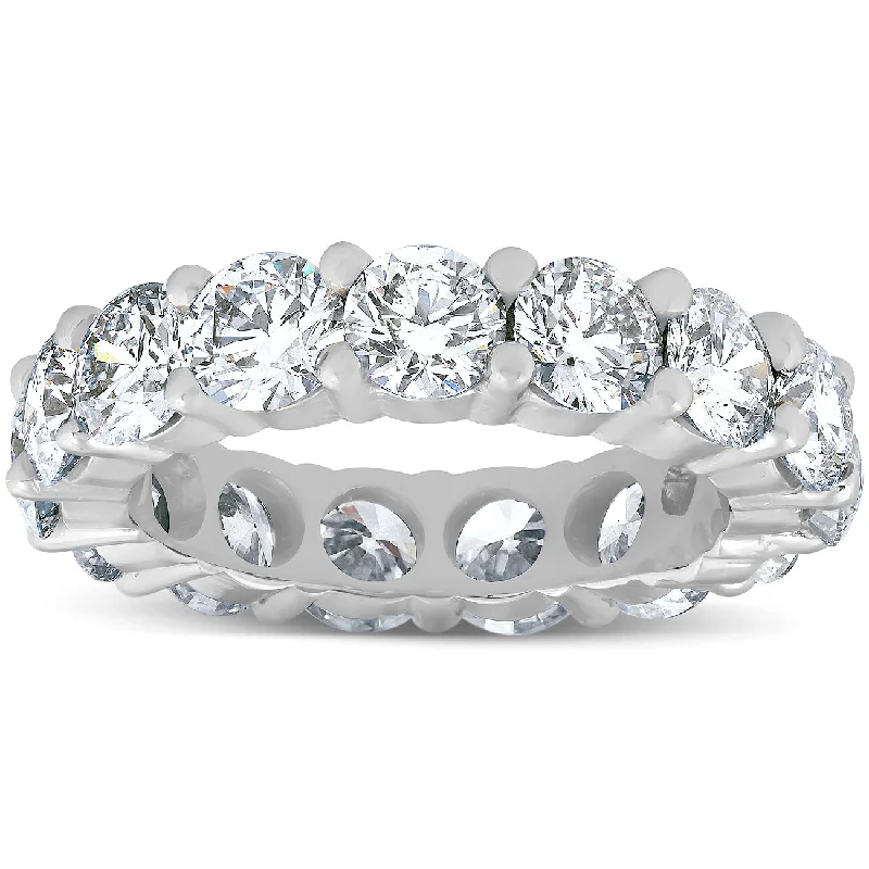 5 Ct Lab Grown Diamond Eternity Ring Womens Wedding Band 14K White Gold