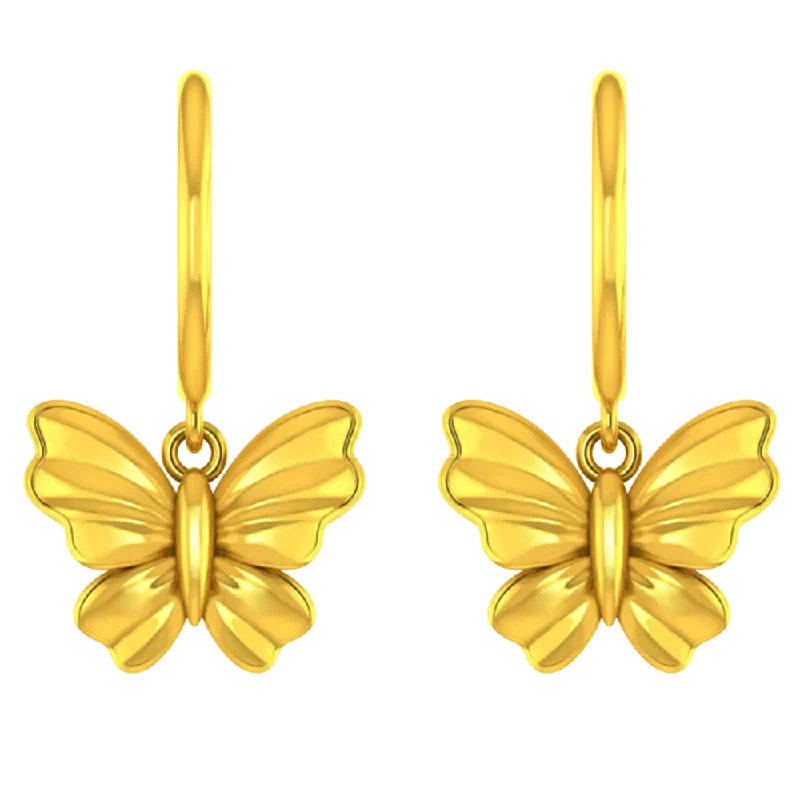 Butterfly Shaped 18k Gold Earrings