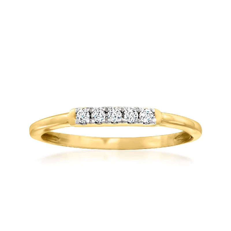 Canaria Diamond 5-Stone Ring in 10kt Yellow Gold