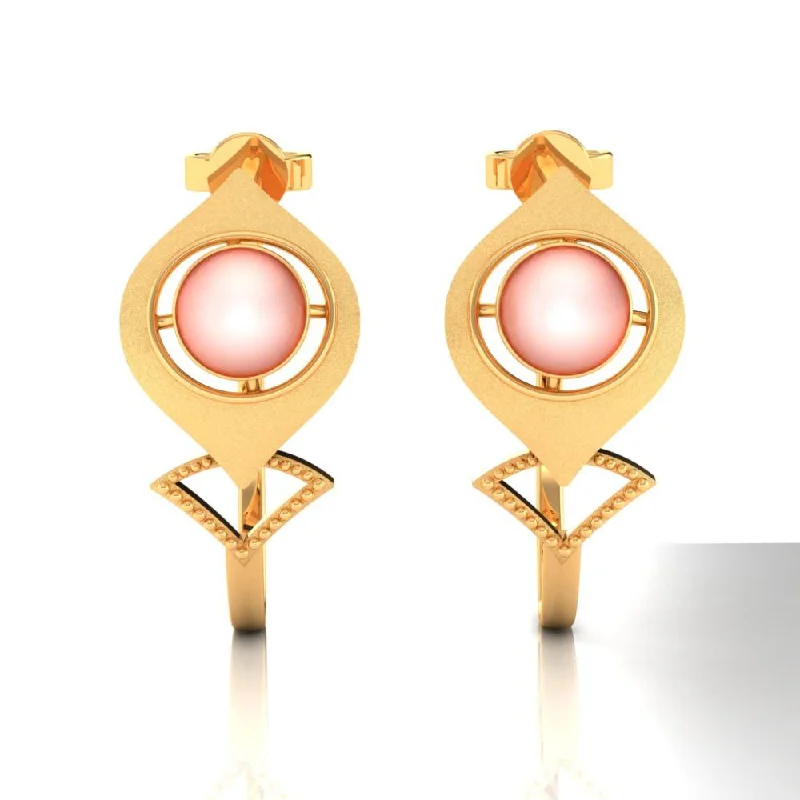 Delicate Earrings Made Of 22k Gold With A Unique Spherical Bead