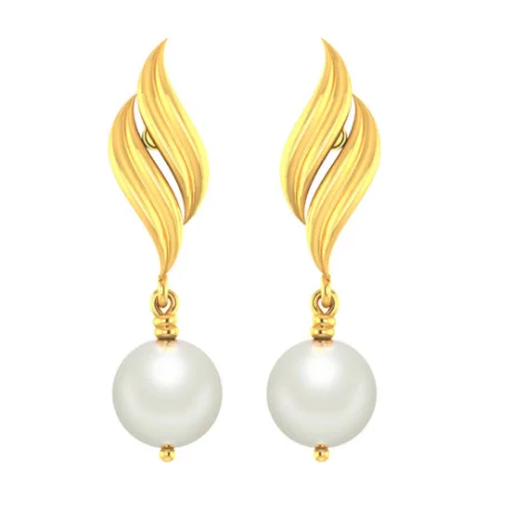 Gorgeous 18k Gold Pearl Dangler Earrings For Women From Pc Chandra