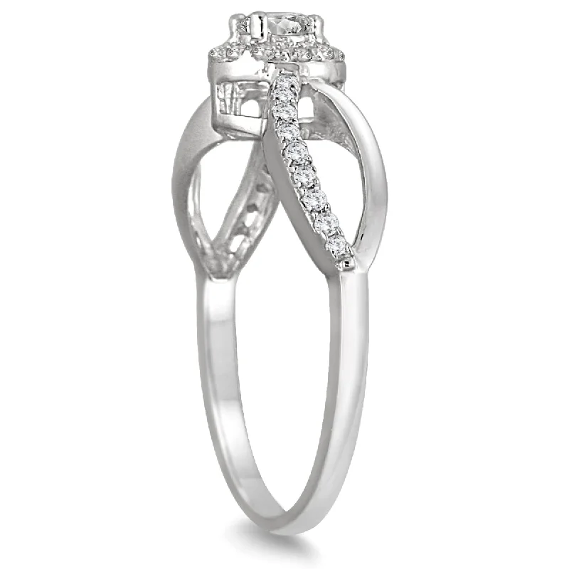 Marquee 1/2 Carat TW Diamond Open Infinity Bridal Set in 10K White Gold