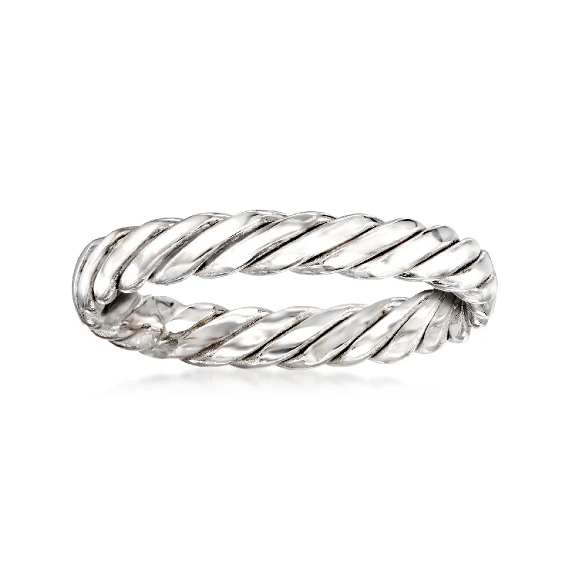 Ross-Simons 14kt White Gold Twisted Ring