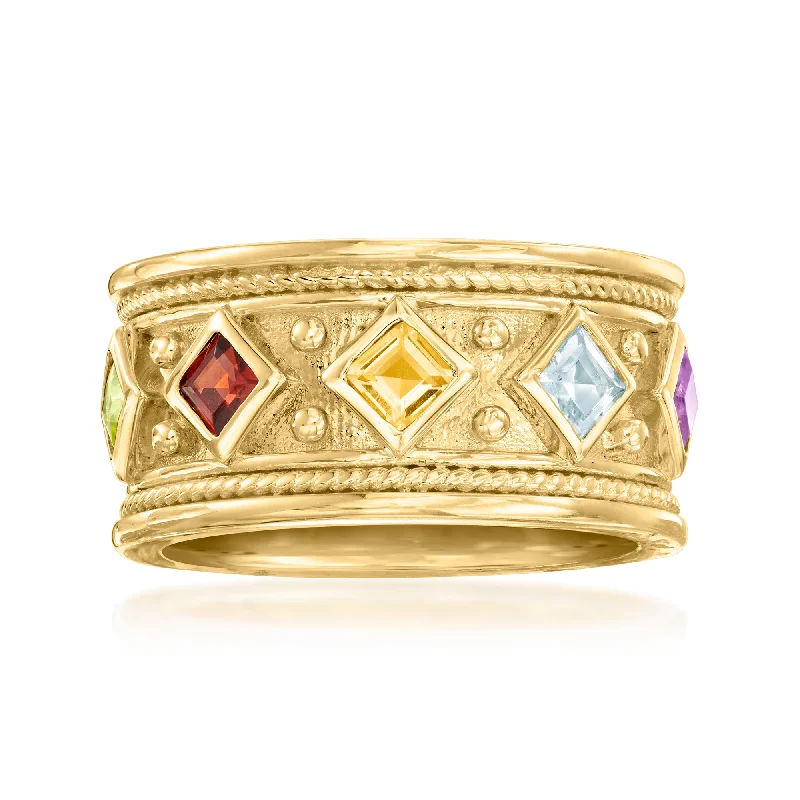 Ross-Simons Multi-Gemstone Ring in 18kt Gold Over Sterling