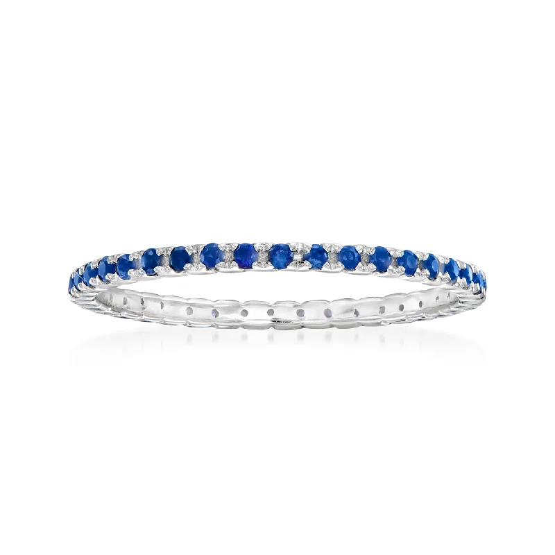 Ross-Simons Sapphire Eternity Band in 14kt White Gold