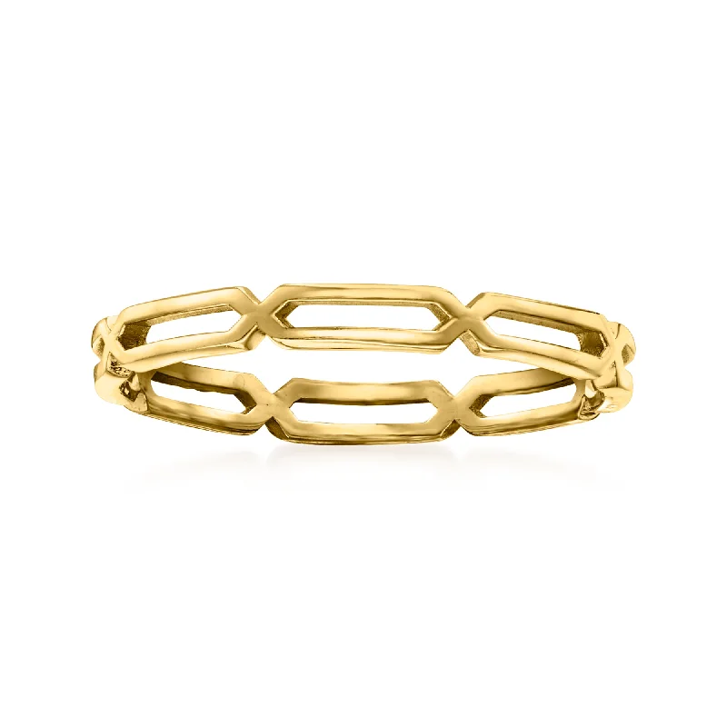 RS Pure by Ross-Simons 14kt Yellow Gold Open-Link Ring