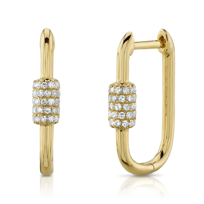 Diamond Oblong Hoops