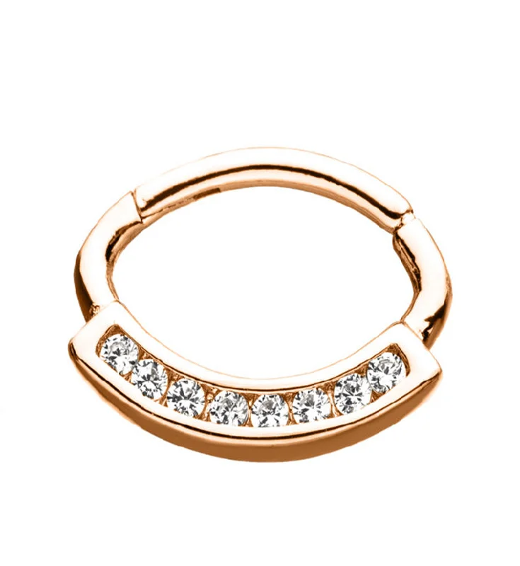 Rose Gold PVD Airy Hinged Segment Ring