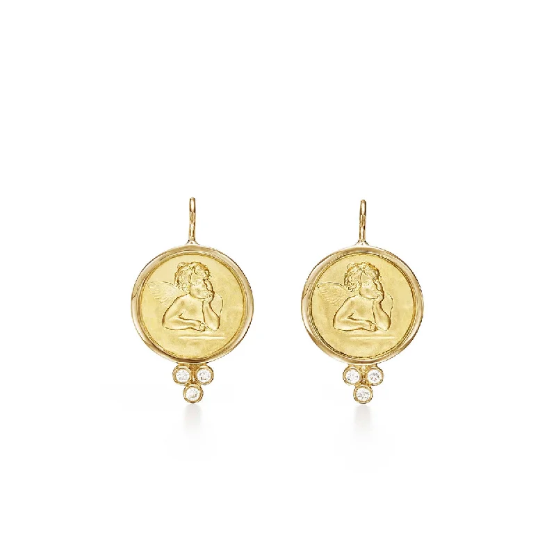 18K Angel Earrings