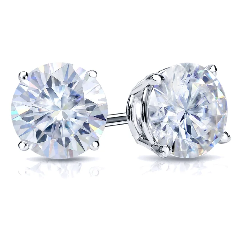 Auriya 14k Gold 1ctw Round Moissanite Stud Earrings - 5 mm