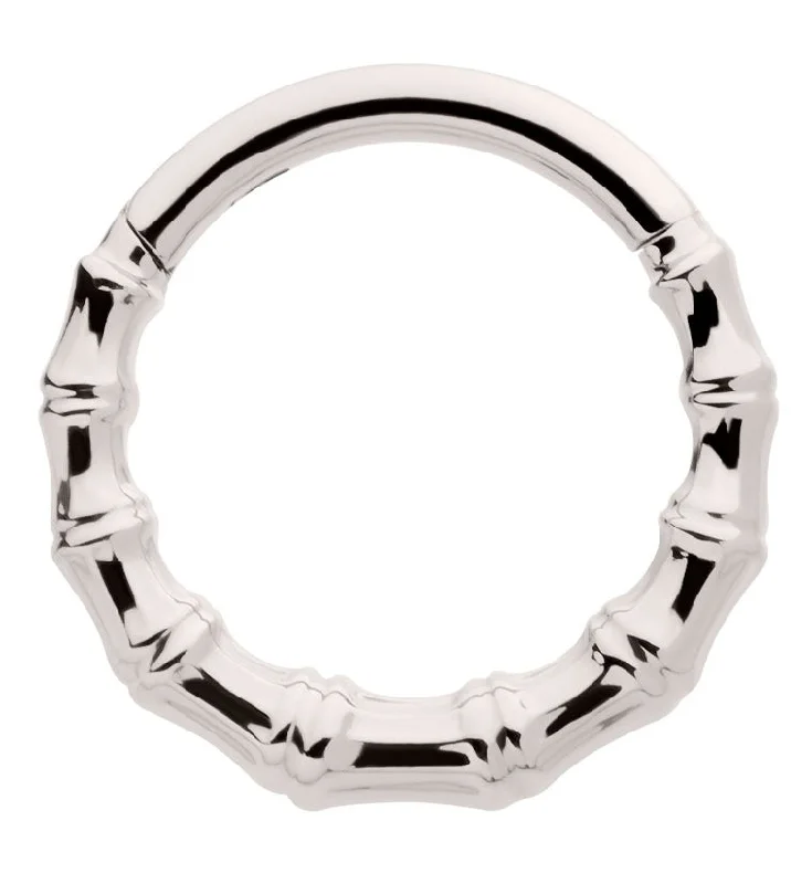 Bamboo Titanium Hinged Segment Ring