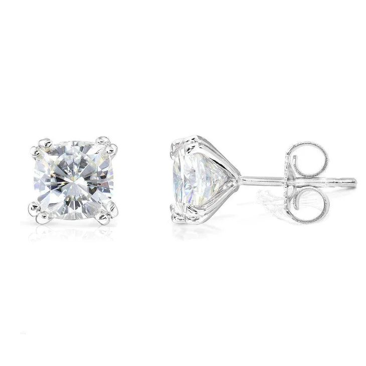 Cushion Moissanite Studs