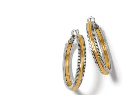 Interlok Noir Heirlom Hoop Earrings