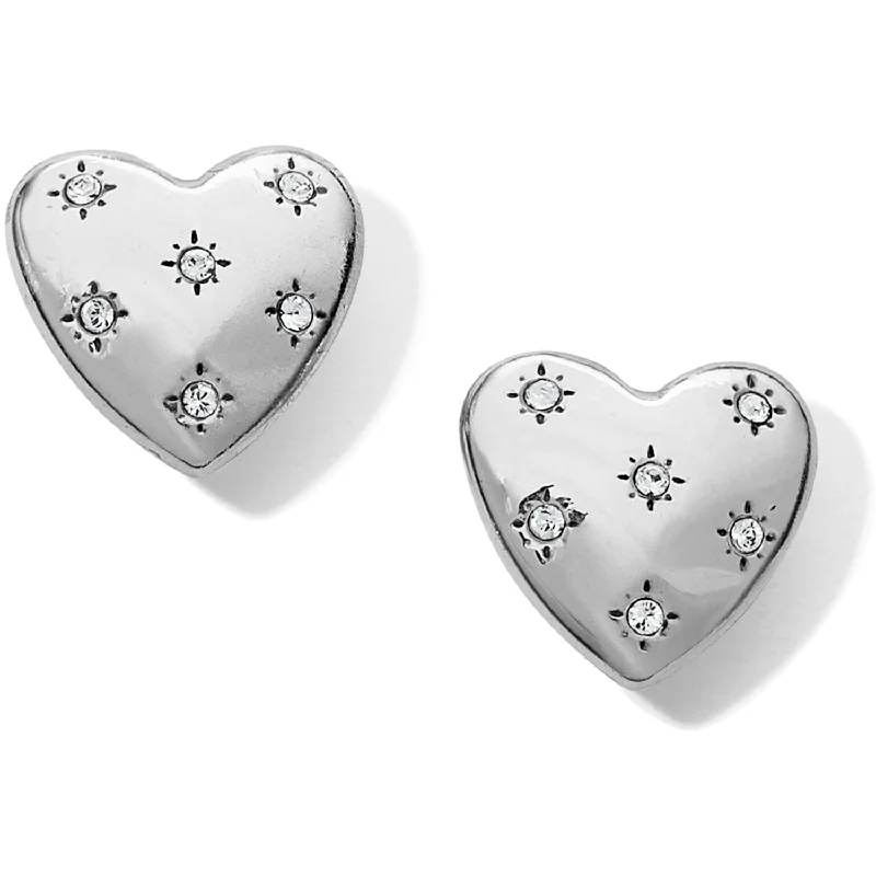 Stellar Heart Post Earrings