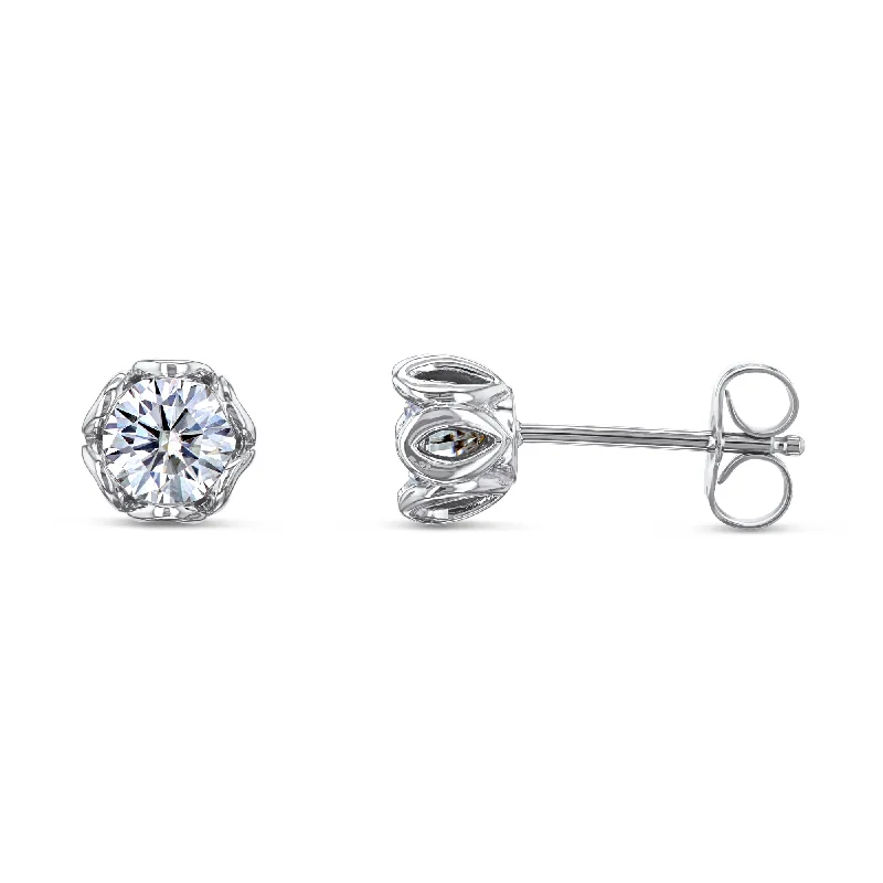 Lily 1ctw Diamond Studs 14k White Gold