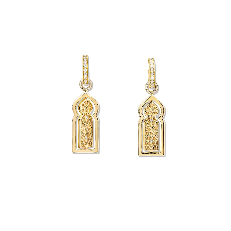 Porte Ouvrant Earring Drops Yellow Gold - Diamond